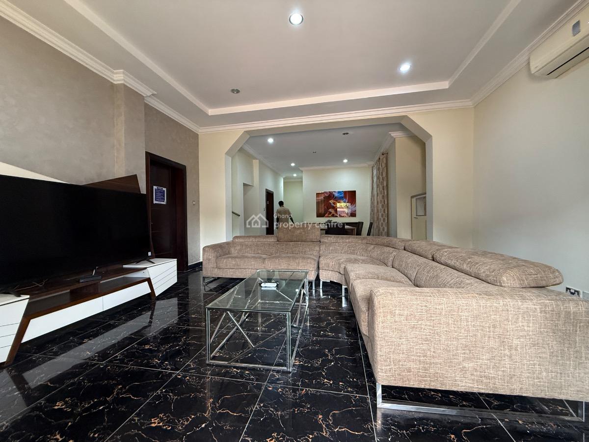 Furnished 4 Bed Duplex with Study in a Gated Community with Pool, North Ridge, Accra, Detached Duplex for Rent