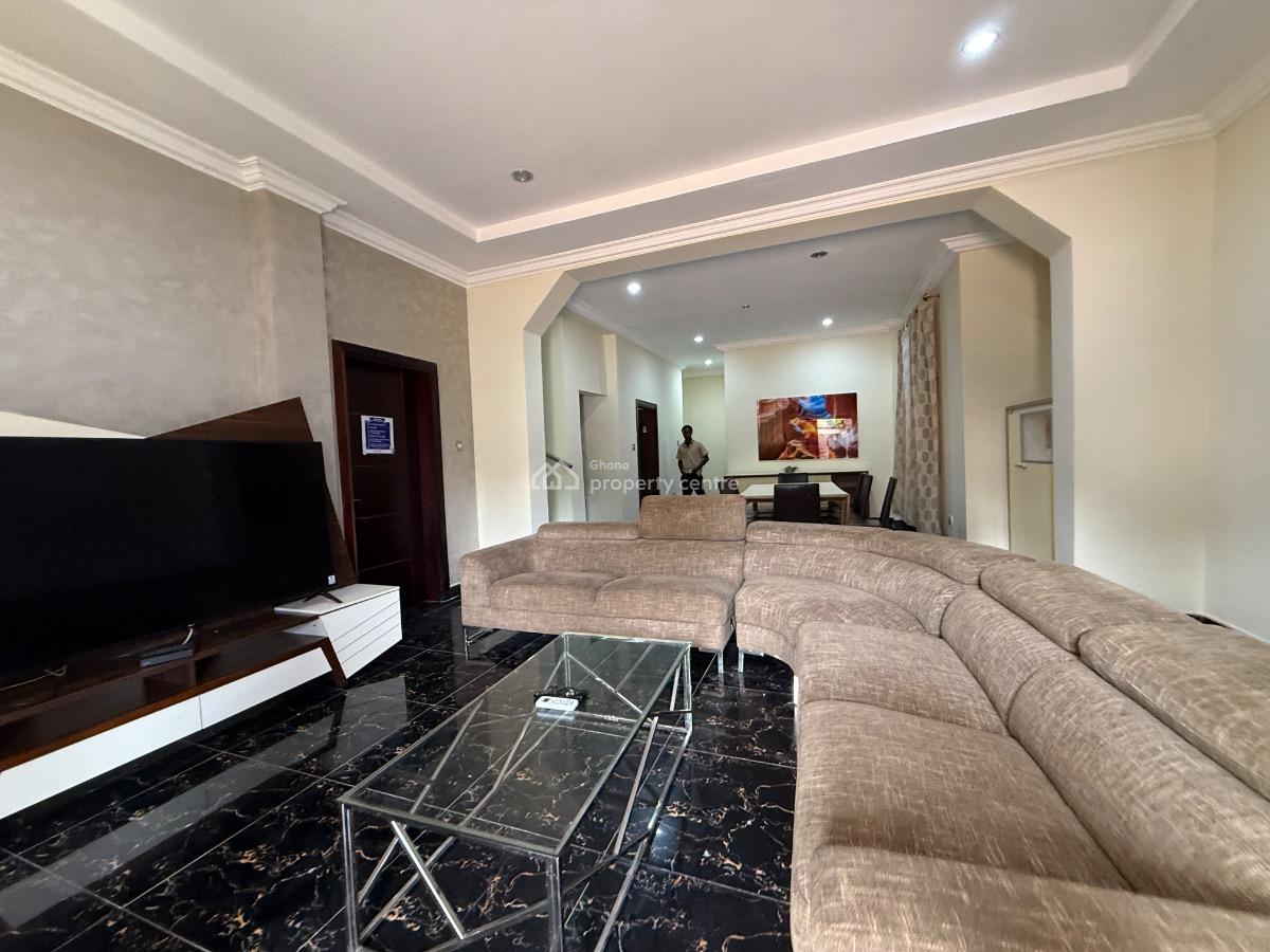 Furnished 4 Bed Duplex with Study in a Gated Community with Pool, North Ridge, Accra, Detached Duplex for Rent