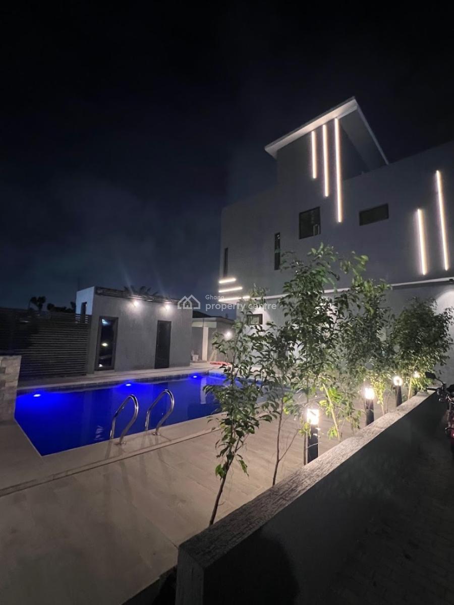 Furnished 4 Bed House with Boys Quarter in a Gated Community with Pool, Dzorwulu, West Airport, Airport Residential Area, Accra, Townhouse for Rent
