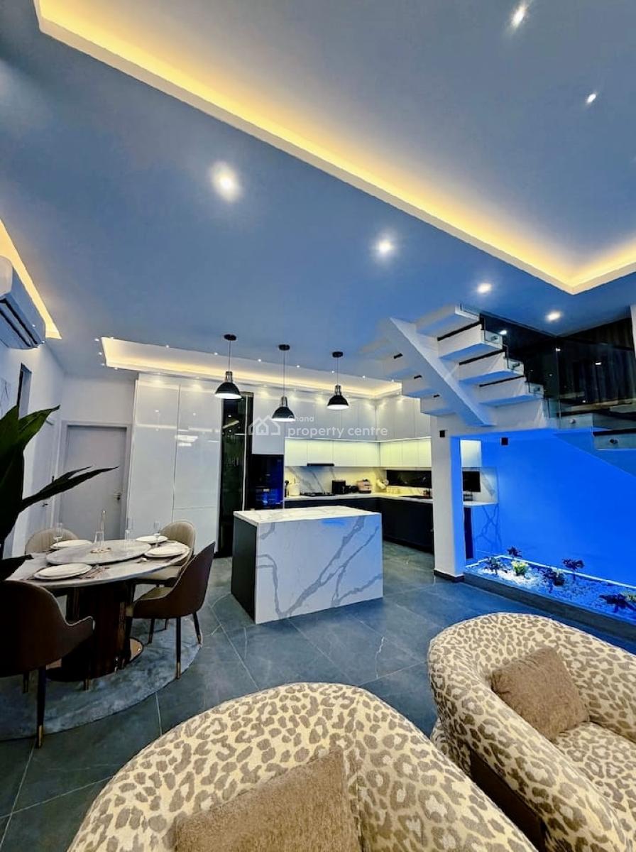 Furnished 4 Bed House with Boys Quarter in a Gated Community with Pool, Dzorwulu, West Airport, Airport Residential Area, Accra, Townhouse for Rent