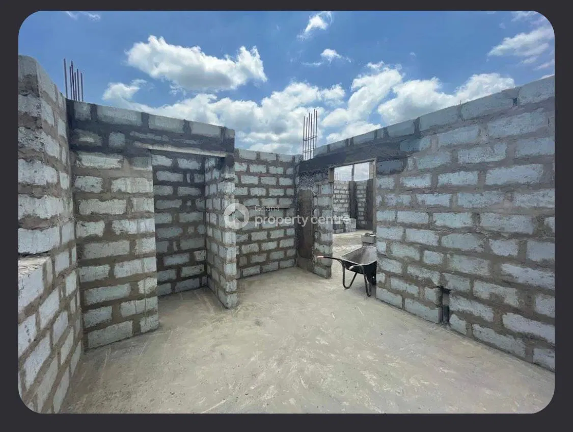 A Serviced Plot of Land with an Uncompleted Structure — Shai Hills, Shai Osudoku, Accra