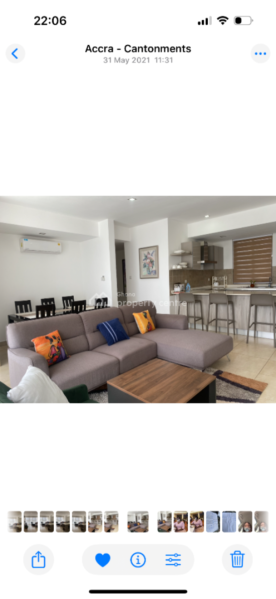 2 Bedroom Furnished Apartment, Kumi Court, La Tebu Street, Cantonments, Accra, Apartment for Rent