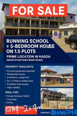 Basic School Up to Jhs 3+ 5 Bedroom, Off Nyanyano Road, Kasoa, Awutu-senya East, Central Region, School for Sale