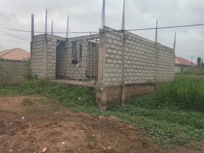 Half Plot, Chamber & Hall Self Contain with Storey Foundation @ Ayawas, Ayawaso, Pokuase (pokoasi), Ga West Municipal, Accra, House for Sale