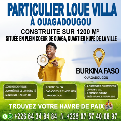 Villa De Prestige En Location -- Ouagadougou, Ouagadougou, Zogona, Abossey Okai, Accra, House for Rent