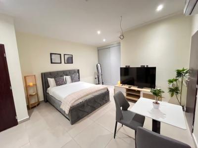 Furnished Studio Apartment with Swimming Pool, Dzorwulu, West Airport, Airport Residential Area, Accra, Single Room Self Contained for Rent