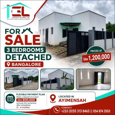 3 Bedrooms Detached Bangalore, Ayimensah, Oyarifa, La Nkwantanang Madina Municipal, Accra, Detached Bungalow for Sale