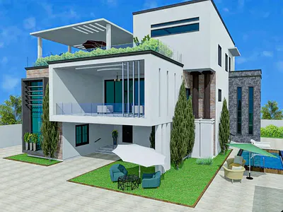 Titled Unroofed 5 Bedroom Storey House