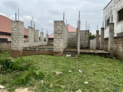 Uncompleted 4 Bedrooms Self Compound — Ecomog, Haatso, Ga East Municipal, Accra
