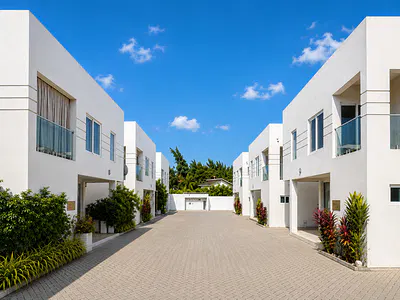4 Bed Townhome with Outhouse in a Gated Community with Pool & Gym — Cantonments, Accra