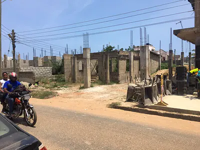 Land with an Uncompleted Storey Building on the Roadside — Tse Addo Estate Beside Icgc Headquarters, Tse Addo, Accra