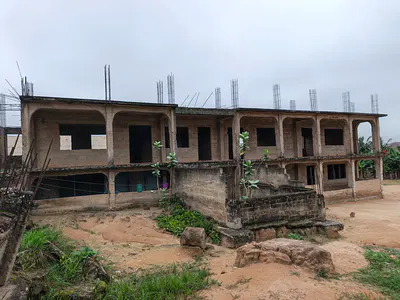 Uncompleted School — Meduma, Near Tafo Pankrono, Kumasi Metropolitan, Ashanti