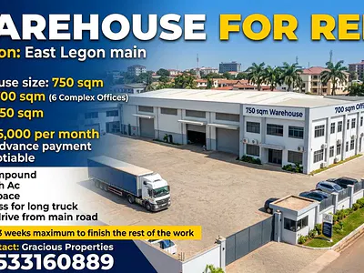 Warehouse with Office Complex — East Legon Main, East Legon, Accra